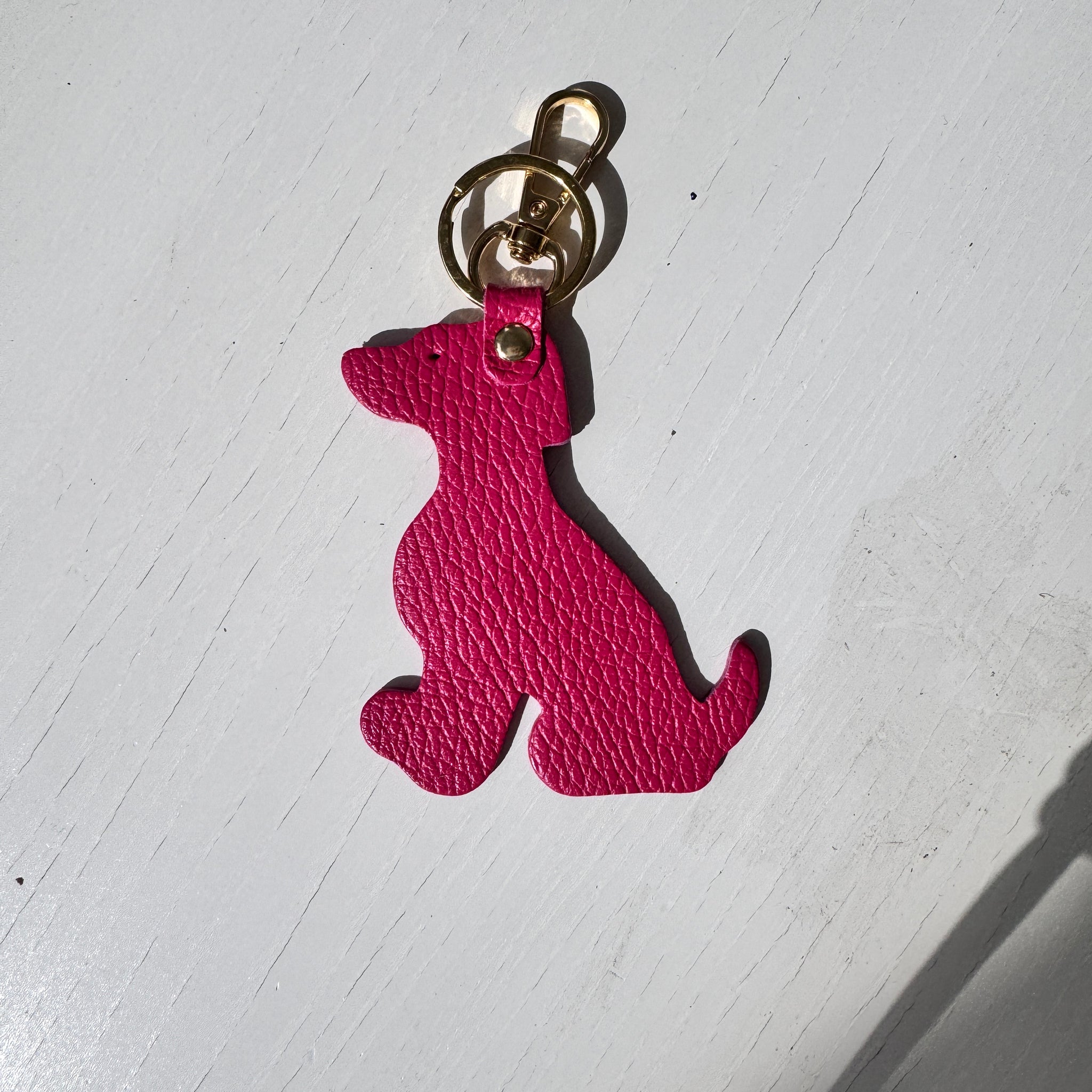 Charm llavero perro rosa