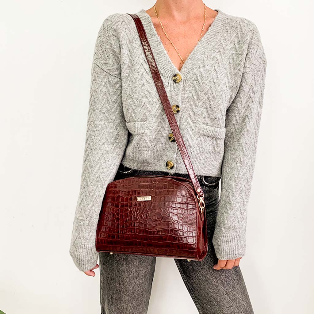 Casandra hazelnut shoulder bag